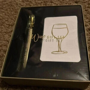 Markings by Design Wine Gift Set Gold Bottle Opener and 20 Wine 101 Cards NEW